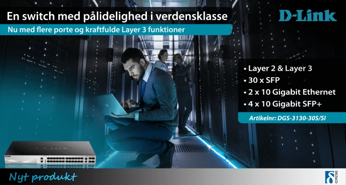 En switch fra D-Link med pålidelighed i verdensklasse