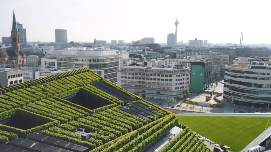 Europas grønneste facade ligger i Düsseldorf