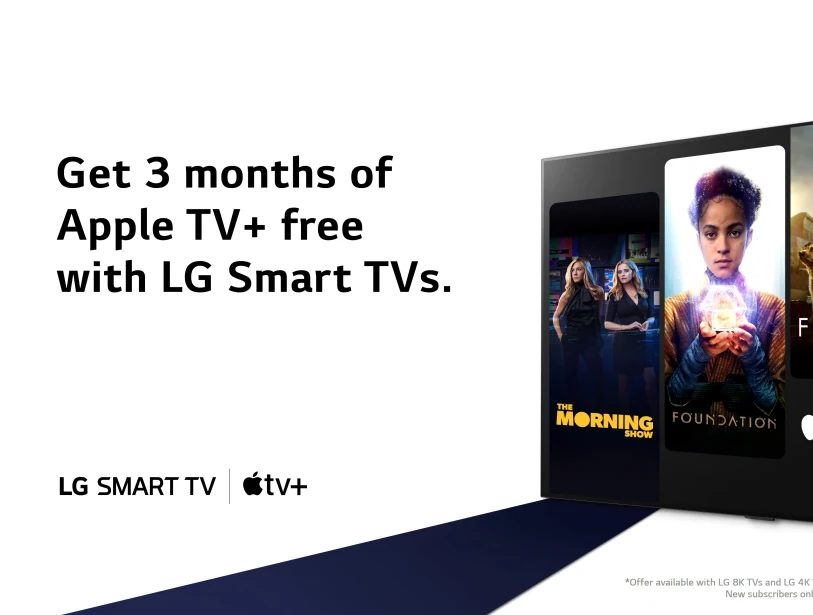 De første tre måneder med Apple TV+ er gratis på LG Smart TV