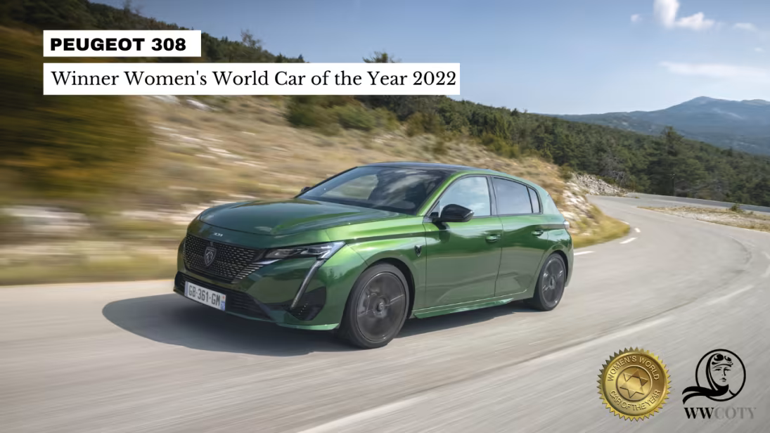 Den nye PEUGEOT 308 har vundet “Women´s World Car of the Year 2022”