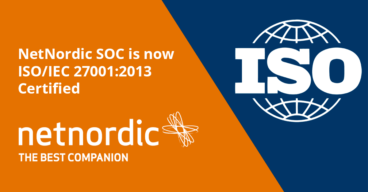 NetNordic SOC er ISO 27001 certificeret