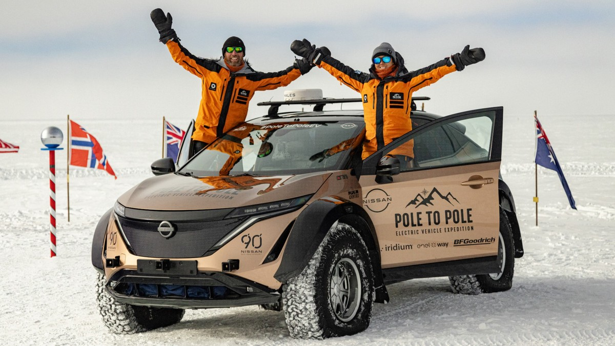 Nissans «Pol to Pol» ekspedition er nået frem til Sydpolen