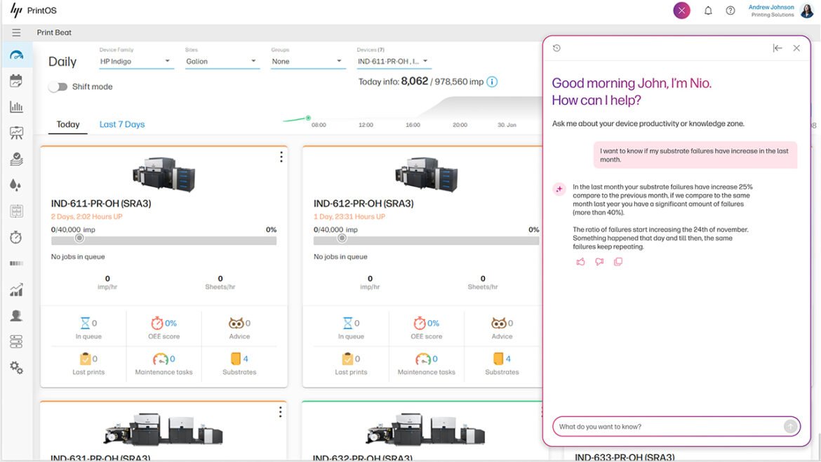 HP afslører ny chatbot til trykproduktion